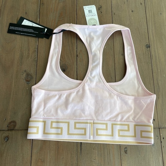 Versace Greca Border bralette and panties in light pink SET NWT - Picture 10 of 12